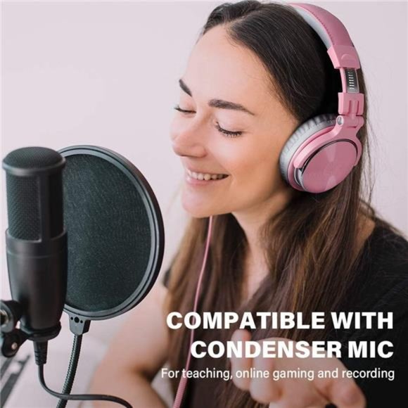 Over Ear Headphone, Wired Bass Headsets with 50mm Driver, Foldable Lightweight - Picture 6 of 6